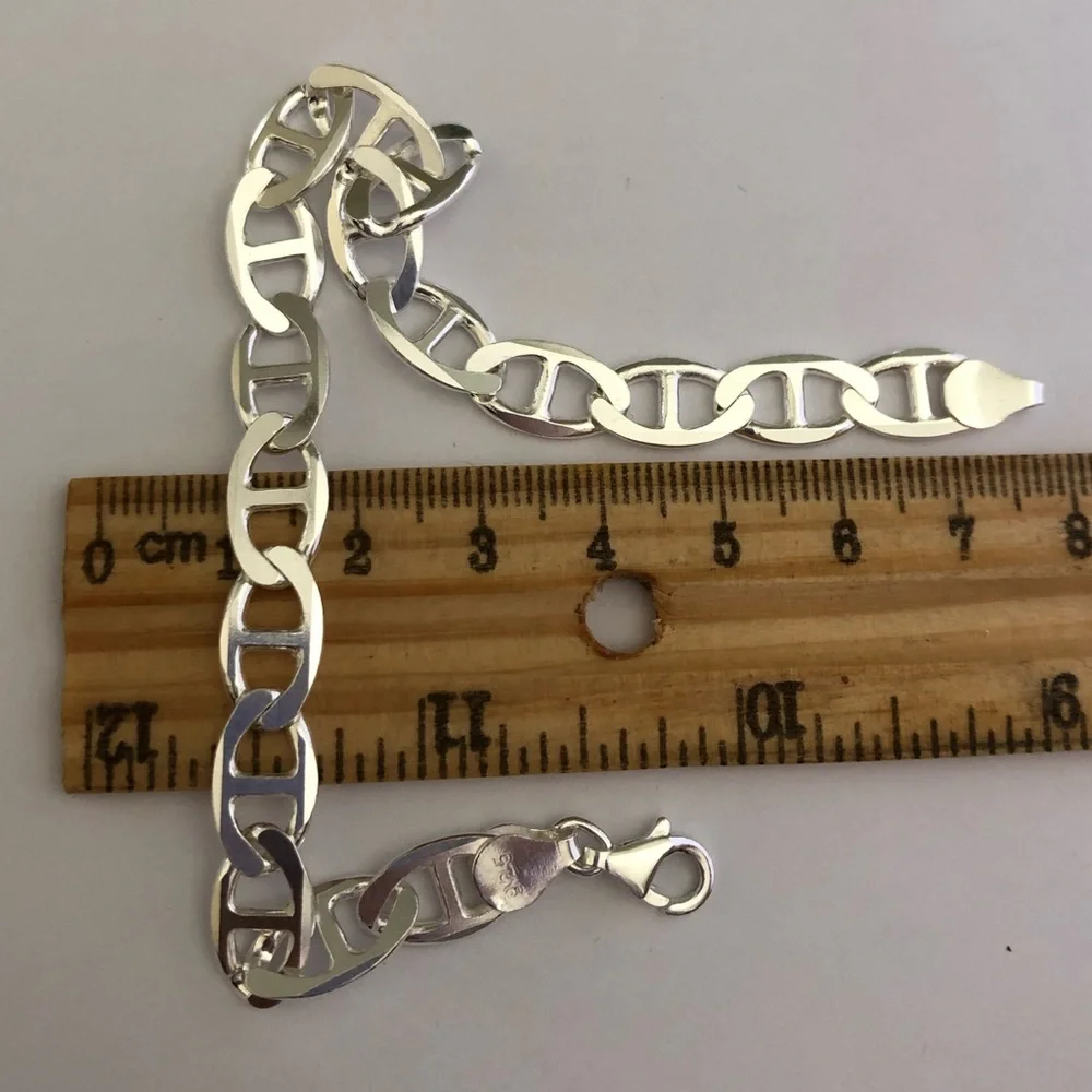 925 Silver 7mm 8.25” marine bracelet
